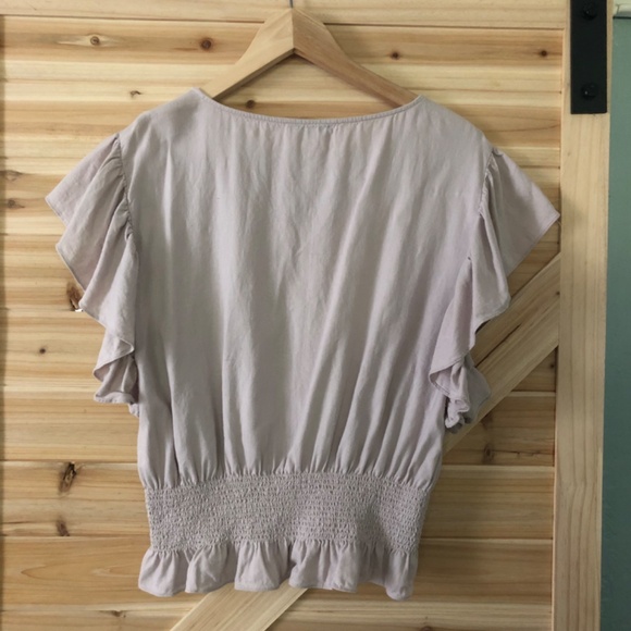 Madewell Dusty Lilac Linen Blend Blouse S - Picture 7 of 9